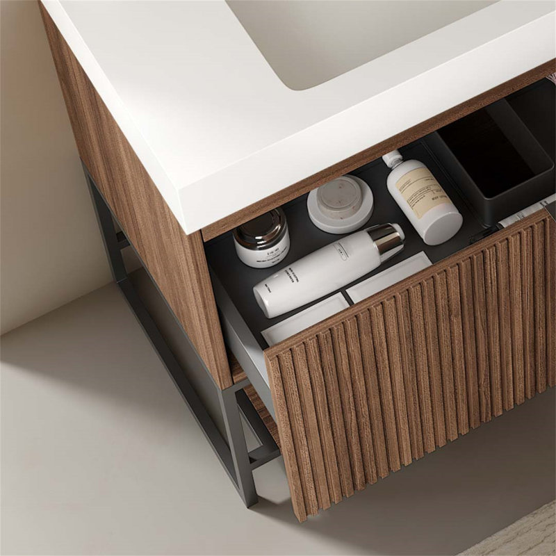 Meuble-lavabo de haute qualité avec rangement spacieux et armoire durable, 30"