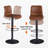 Lolar Swivel Bar Stools Set, Counter Height Bar Stools with Back, Adjustable Bar Stools 24" to 32", Faux Leather Bar Stools for Kitchen Island-1002076741-1002076746