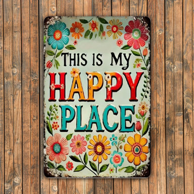 Panneau mural rétro en aluminium 12 po x 8 po, plaque murale rustique, plaque décorative résistante aux intempéries