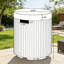 Outdoor Round Propane Tank Cover Table with Vertical Fluted Design-125181156