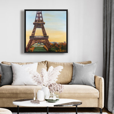 Toile Eiffel Tower par Dawn Canvas | Décoration de chambre bleue villes