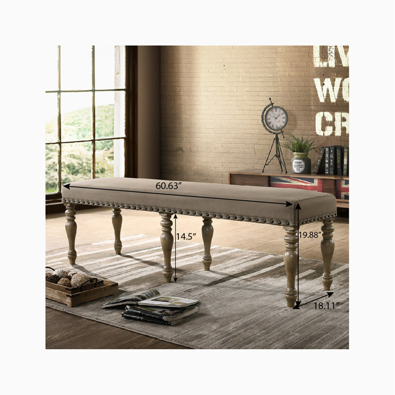 Upholstered Nailhead Bench