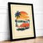 Camper Van at Sunset Retro - Framed Print-1311193918-1311193919
