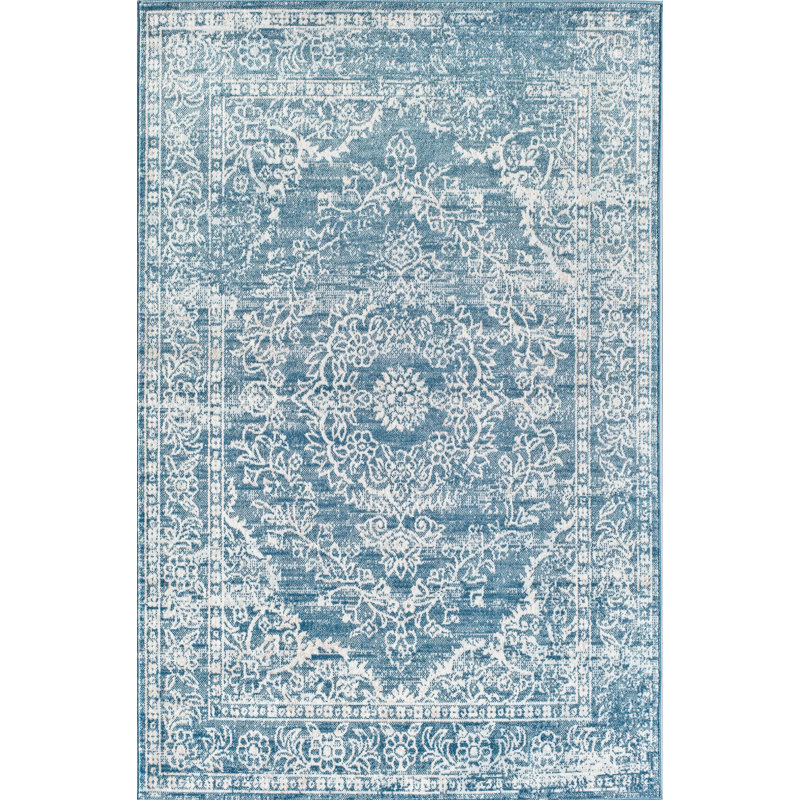 Tapis bleu Freya, Rectangle 2 pi 6 po x 4 pi