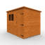 Solid Wood Shiplap Pent Garden Shed-121676397