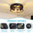 2-Pack Modern Geometric Crisscross Black Metal 2-light Flush Mount Ceiling Light(bulb Not Included)