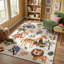 Tapis blanc / beige pour enfant 7 pi x 10 pi (6 pi 7 po x 9 pi 6 po) Jungle-1358068997
