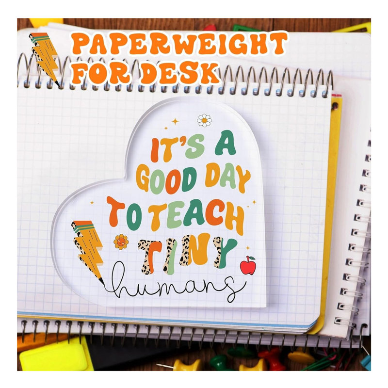 Presse-papier en cristal Good Day To Teach