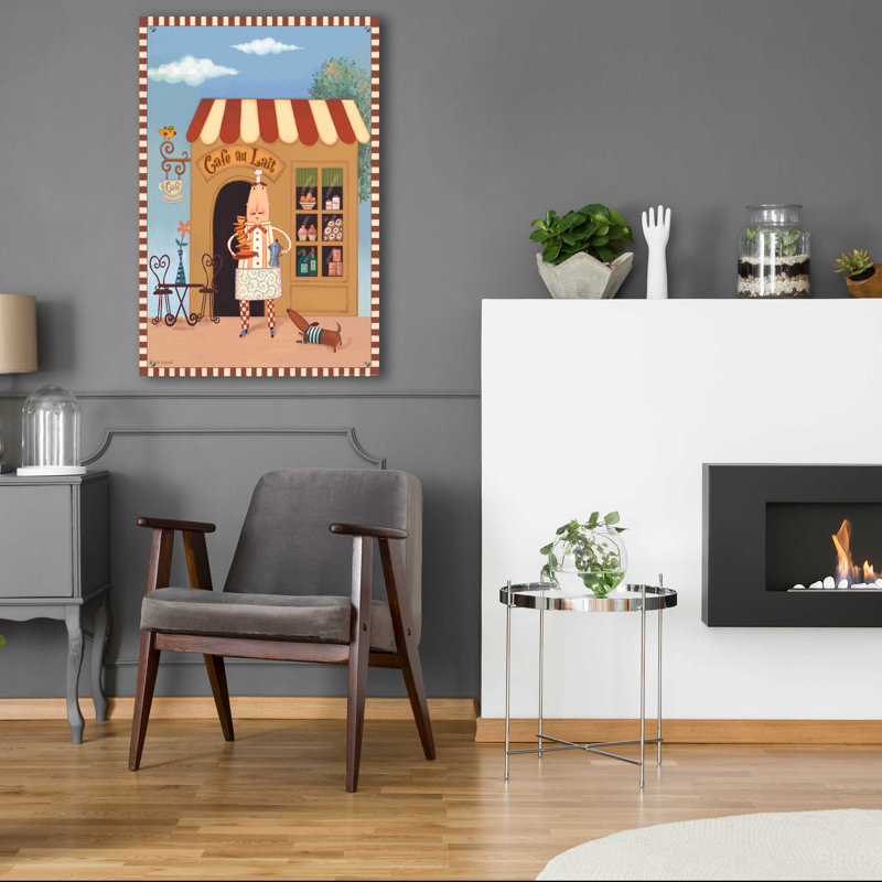 «Lark Manor» «Chef 6 Cafe Au Lait» par Viv Eisner, art mural en verre acrylique, H 36 po x l 24 po x P 0,2 po