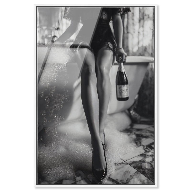 Bubbly Midnight High-Gloss Frameless Acrylic Glass Wall Art Fashion Print by Oliver Gal, Ready to Hang, 10 x 15, 31"H x 46"W