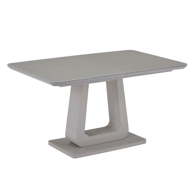 Table de salle à manger Zachary avec extension en gris chaud