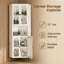 Armoire de rangement 73 po en métal avec portes et tablettes réglables pour salle de bain