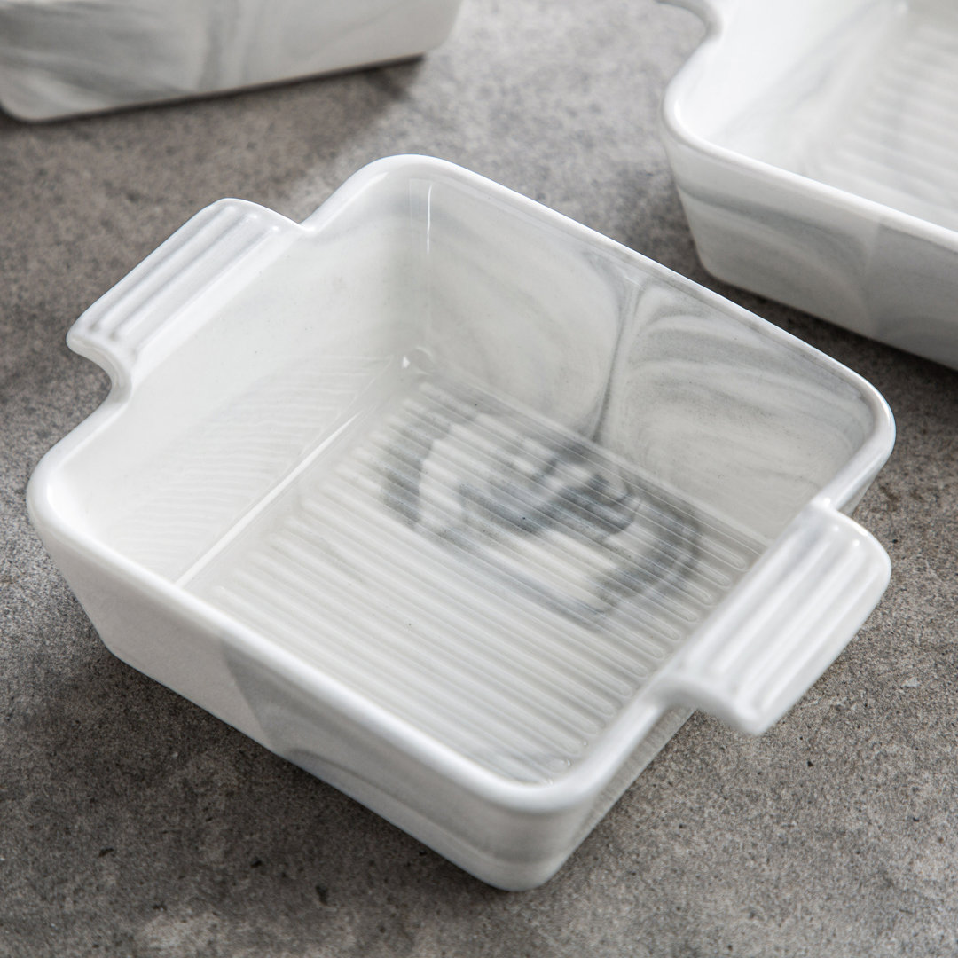 198.45g Porcelain China Square Ramekins Dishes