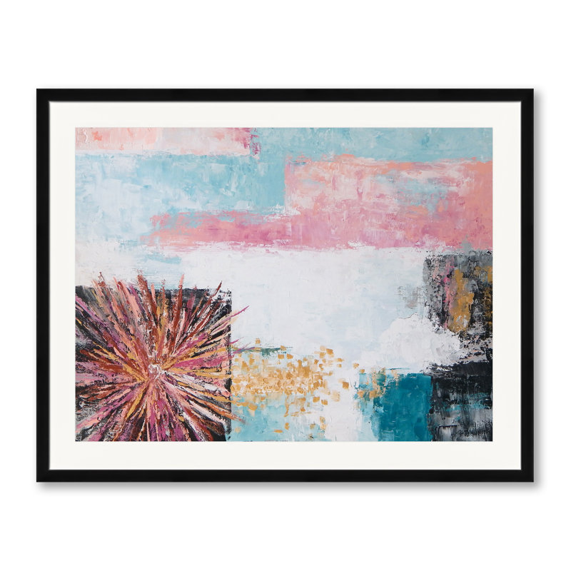 Pink Mint Julep Print by Lisa Daniels, Black Framed Paper, 24" H x 30" W