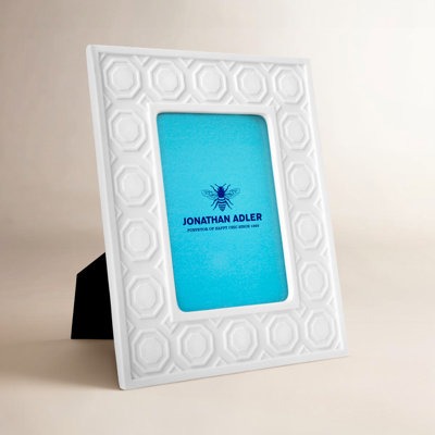Charade White Porcelain Matte Picture Frame with Mat