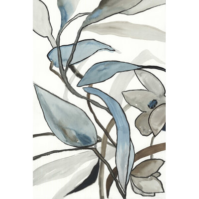 «Francky Blooming Blue Florals I» par PI Studio - impression sur toile tendue