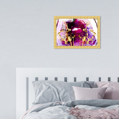 Reproduction d'une agate rose et mauve abstraite par Oliver Gal