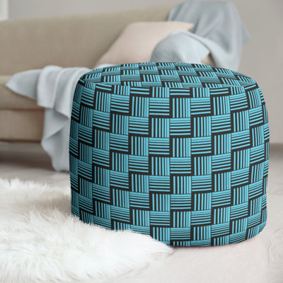 repose-pieds à rayures classic basketweave