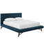 Grand lit plateforme tapissier en tissu touffeté Julia-1680872619