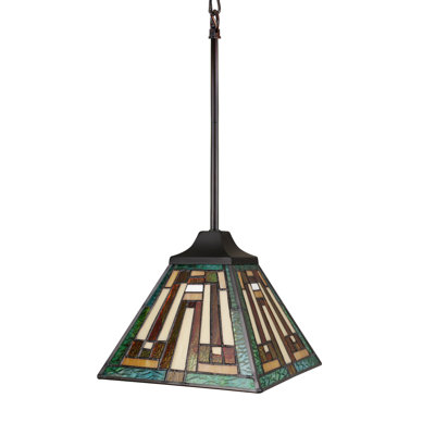  Mini-luminaire suspendu 1 lumière Tiffany