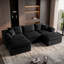 Canapé rembourré double couche de 105 pouces, assise profonde avec soutien lombaire, aucun assemblage requis, assise et inclinaison confortables-897672969