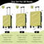Ensemble de bagage 3 pièces, valises durables en ABS léger avec roues pivotantes et serrure TSA, bagages de cabine et bagages de cabine (20 po / 24 po / 28 po)