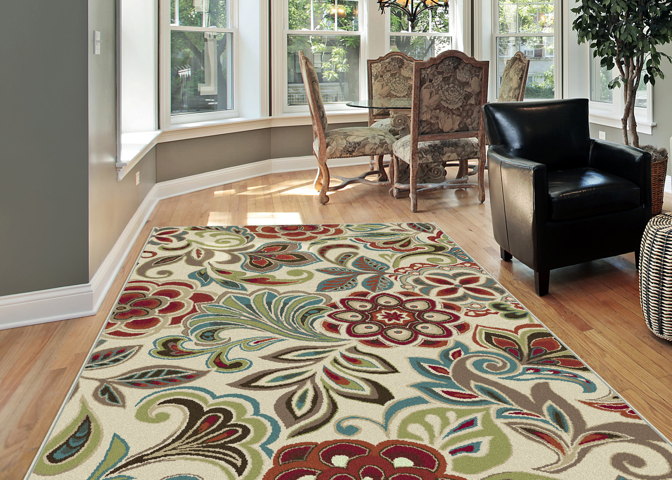 Andover Mills Mountview Floral Rug Area Rugs