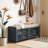 Shoe Bench With Storage And Cushion, Distressed Shutter Storage Bench With Retro Charm For Living Room, Entryway (Navy)-1993464486