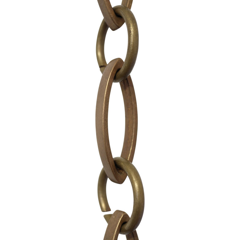 Chaîne de lustre à boucle décorative (3 pieds), Laiton antique, H 36 po x l 0,71 po x P 0,28 po