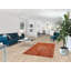 Tapis turc orange en laine orange vieilli 4 x 7