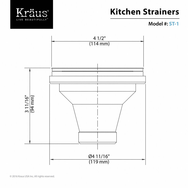 Grid Basket Strainer Kitchen Sink Drain