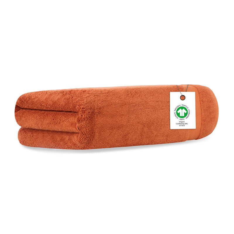 Organic Cotton Luxuriously Plush Bath Sheet | GOTS & OEKO-TEX Certified | Premium Hotel Quality Towels | Feather Touch Technology| 650 GSM Long Staple|Soft, Quick Dry & Ultra-Absorbent 36"X70"