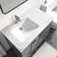 Meuble-lavabo autoportant gris anthracite avec plateau en quartz de Carrare 36 po Anvay-895541825-889296445