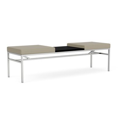 Avon Rx Healthcare Waiting Reception 2 Seat Bench Metal Frame With High Pressure Laminate Center Table 550 LB Capacity
