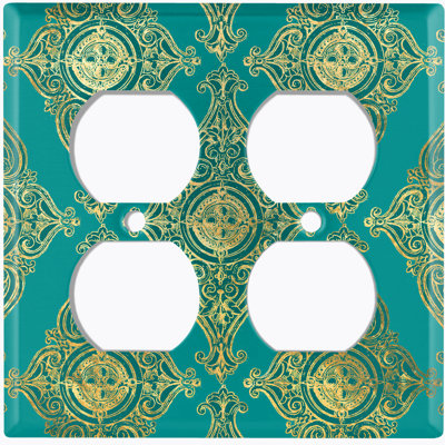 Patterned 2 - Gang Toggle Light Switch Standard Wall Plate