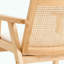 Chaise d'appoint rembourrée avec dossier en rotin