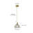 1-Copper transparent glass dimmable pendant light