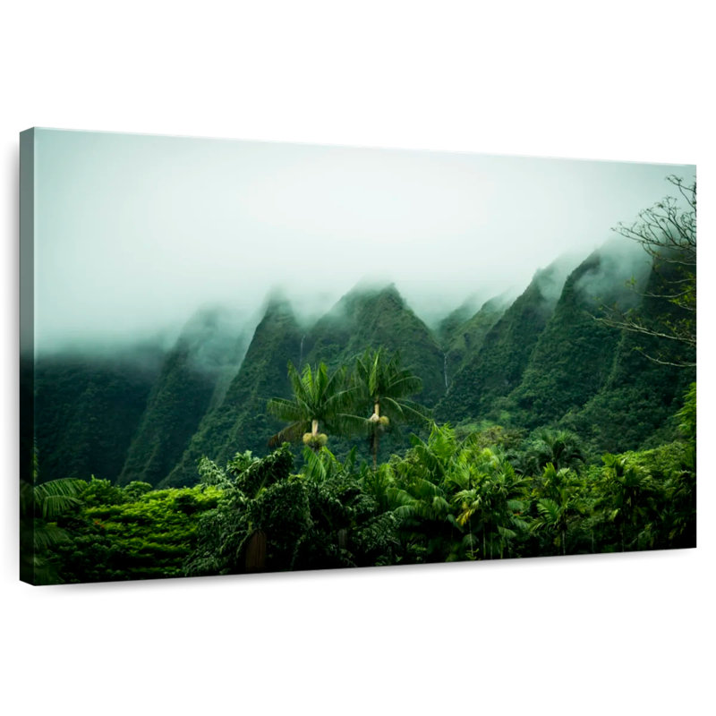 Paysage brumeux de Kaneohe, H 8 po x l 12 po