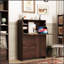 Armoire de bureau pliante peu encombrante avec tiroir de rangement et tablettes, parfaite pour la maison, le bureau et le dortoir