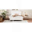 Lit plateforme Mid-Century en bois avec tête de lit et lattes en bois-114265489-114265486