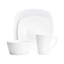 Noritake Colorscapes White-on-White Dune 4-Piece Square Place Setting, Service for 1