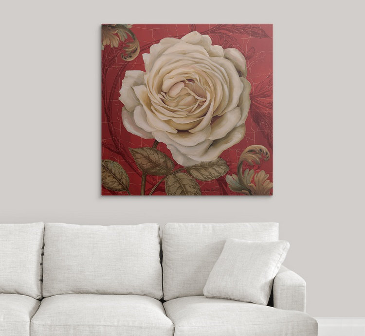 « ii » par lisa audit, impression Red Bourgeoisie, H 35 po x l 35 po x P 1,5 po, Toile