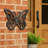 Wooden Butterfly Wall Plaque with Cutout Detail, Black-345732998