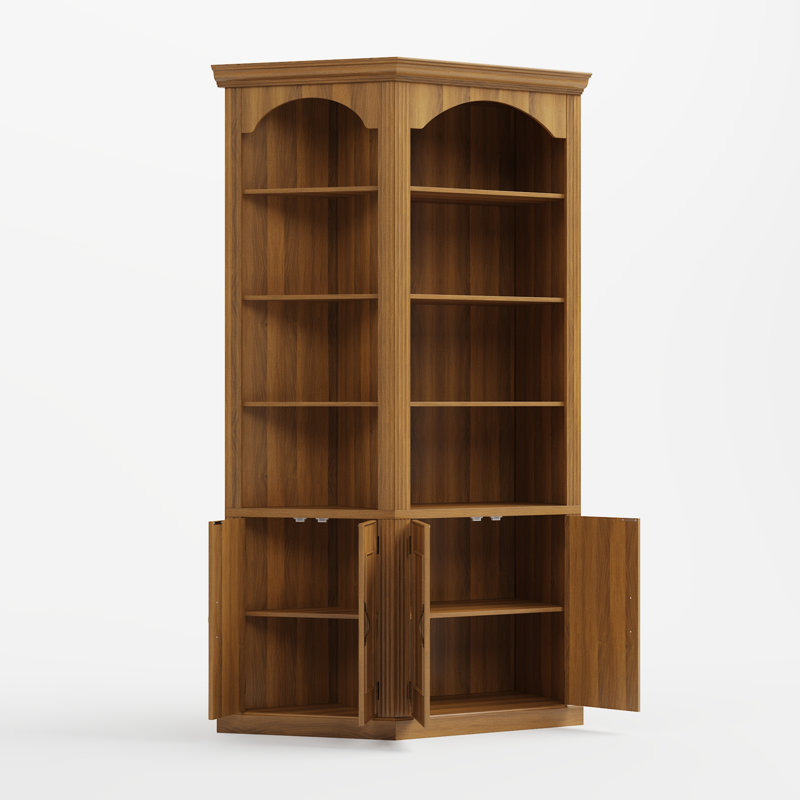 Bibliothèque en coin Lareau, Brun