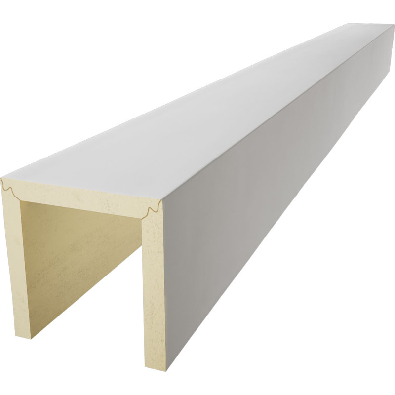 8' Factory Prepped Rustic Smooth Faux Wood Ceiling Beam