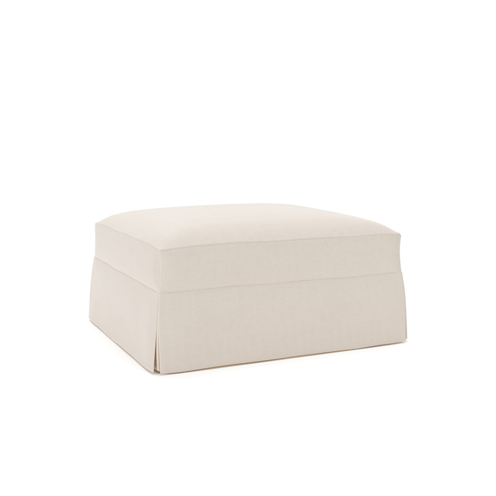 Lucia Upholstered Ottoman, Canvas Sunbrella® Canvas