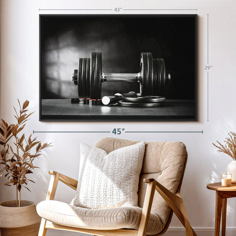 «Let's Lift Dumbbells Wall Art», H 29 po x l 43 po