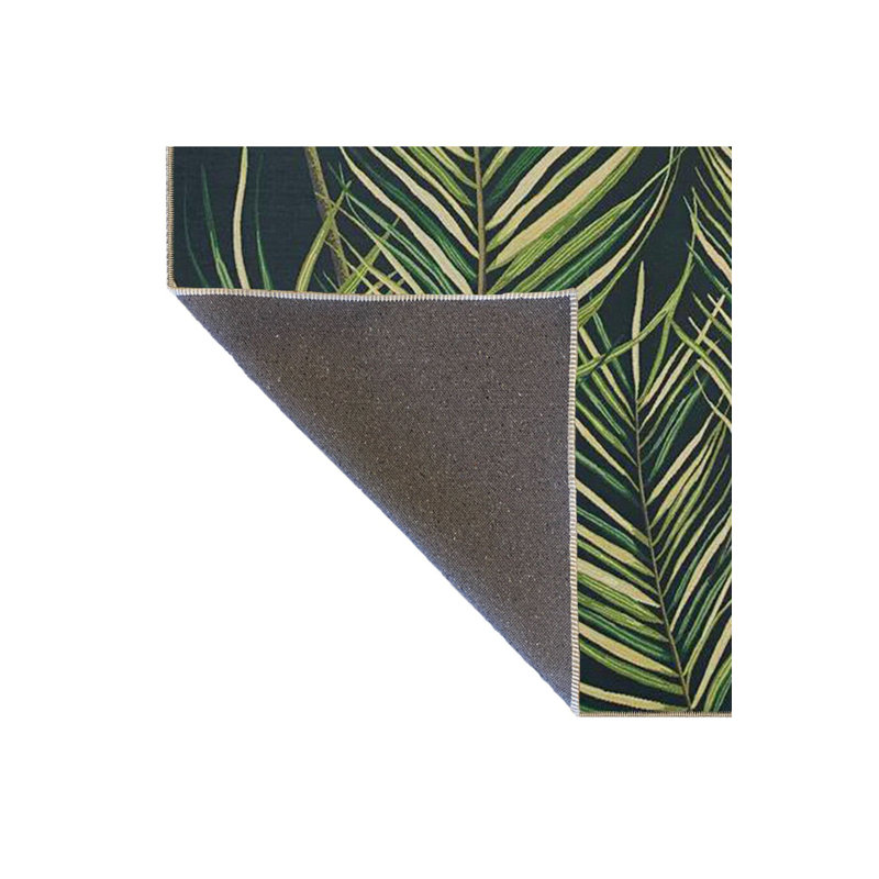 Tapis noir lavable à motifs modernes, Tapis de couloir 3 pi 3 po x 6 pi 7 po inclus
