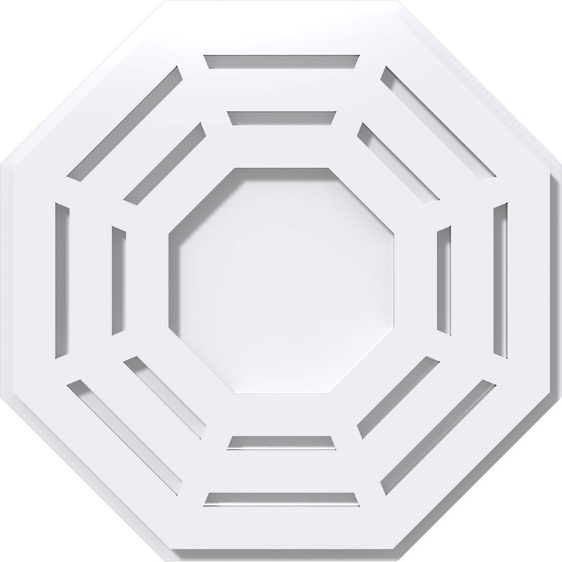 Médaillon de plafond contemporain en PVC Westin, H 1 po x l 14 po x P 14 po