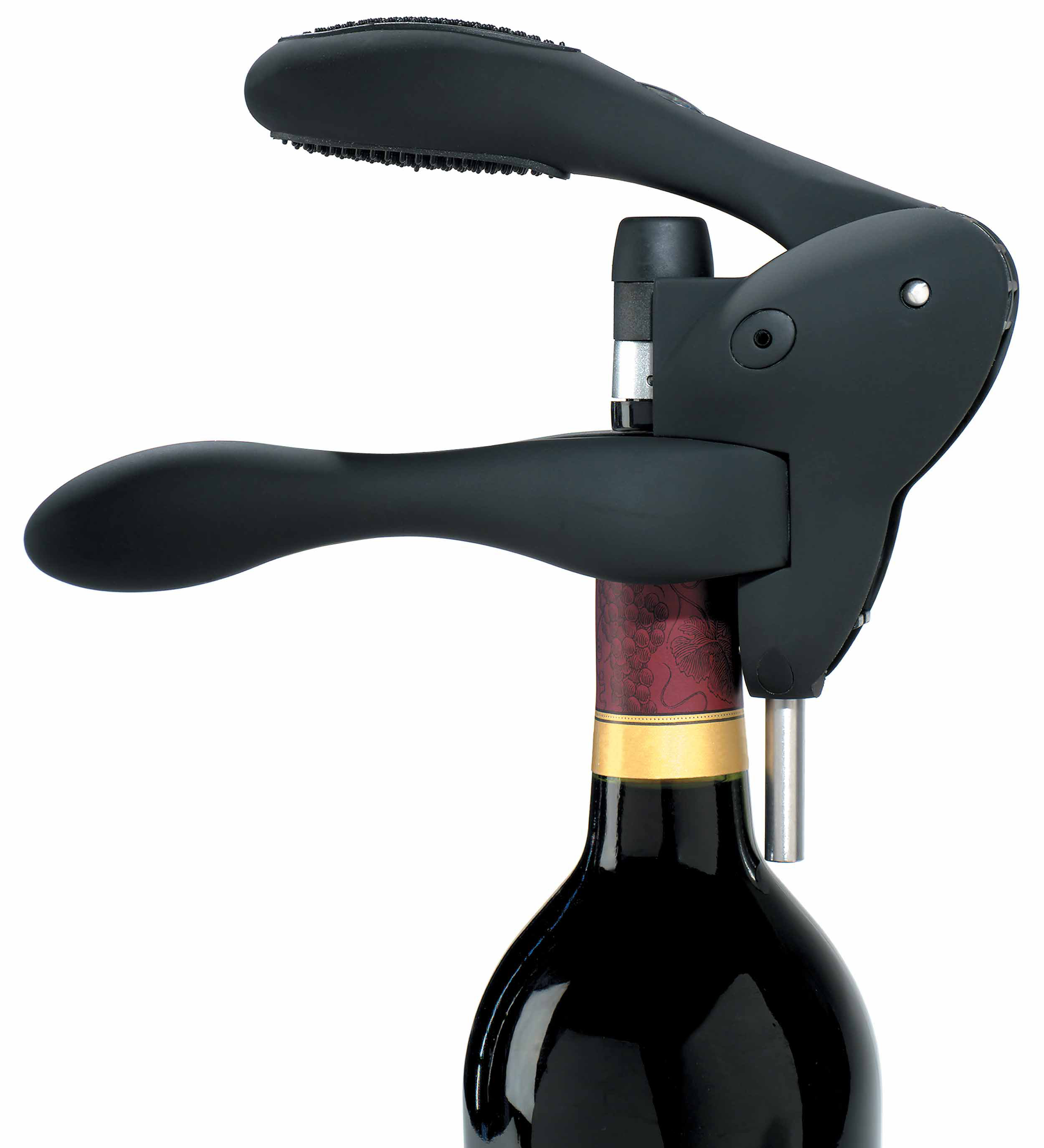 Blomus 63598 Leverman Pro Tire-Bouchon Avec Spirale De Rechange Alliage D'acier Noir 12 X 15,3 X 3 Cm - Design Élégant Et Pratique